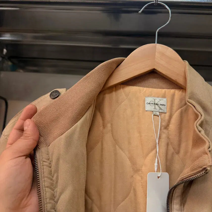 [BUNJANG] Calvin Klein Double Collar Two-Pocket Bomber Jacket / 캘빈 클라인 이중카라 투포켓 봄버 자켓