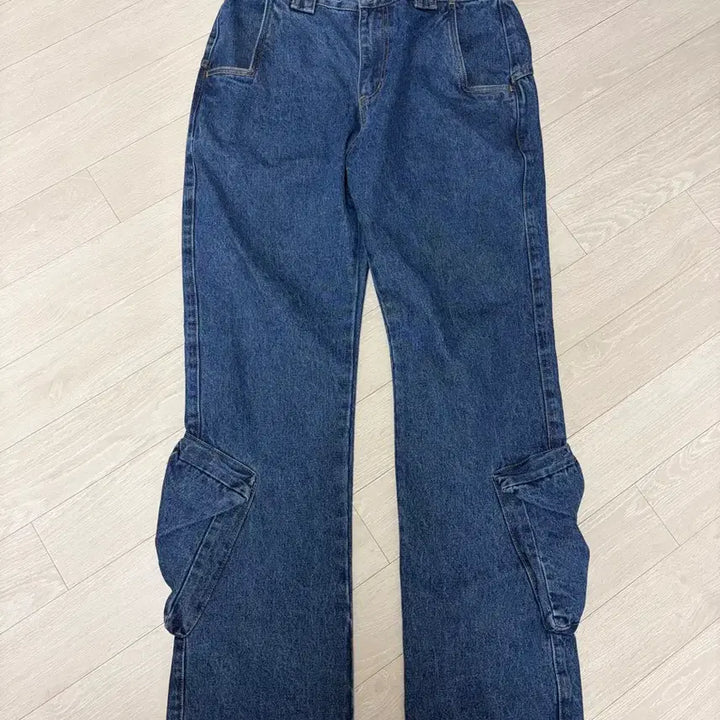 [BUNJANG] Plastic Product MPa Angled Cargo Zipper Pants M / 플라스틱프로덕트 MPa 앵글 카고 지퍼 팬츠 청바지 M