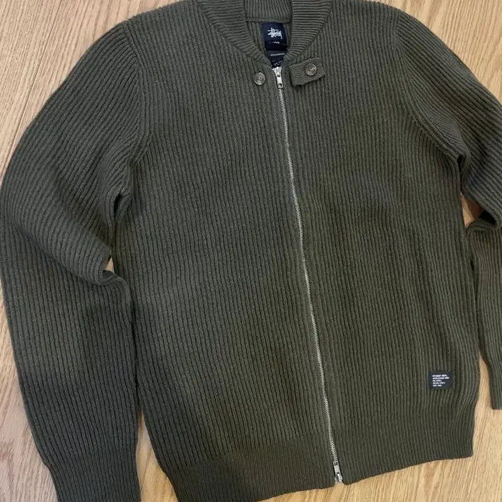 [BUNJANG] Stussy Olive Zip-Up Sweater / 빈티지 STUSSY 스투시 짚업스웨터 올리브