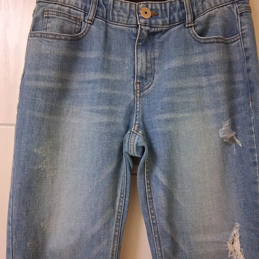 [BUNJANG] Benetton Denim Jeans / 베네통 데미지 워싱 데님 청바지