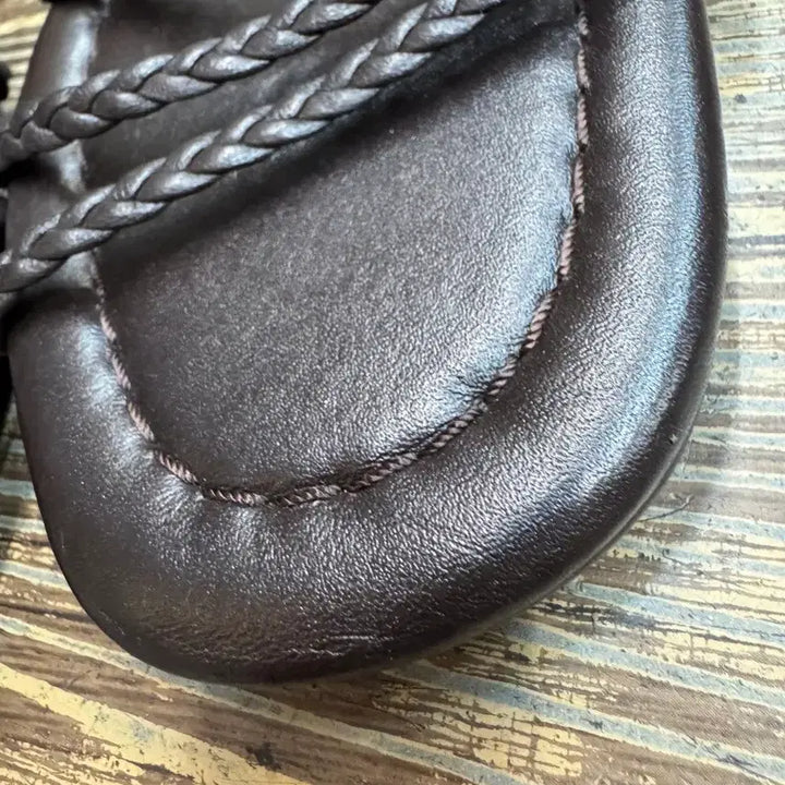 [BUNJANG] Massimo Dutti Braided Leather Strap Sandals / 마시모두띠 브레이디드 레더 스트랩샌들 (230)