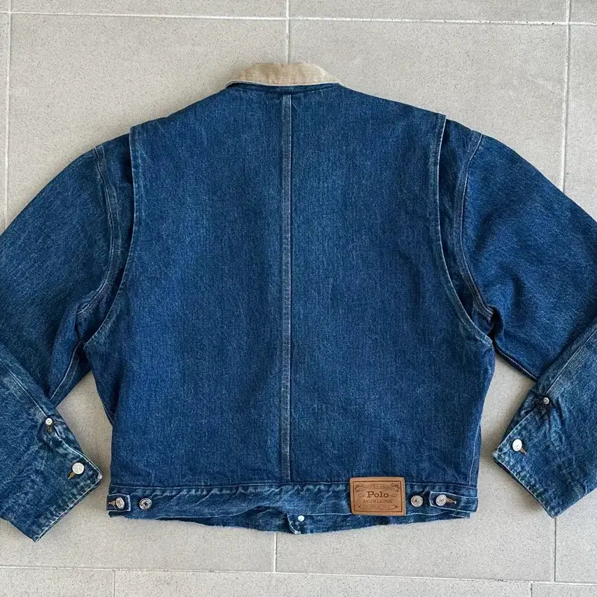 [BUNJANG] Polo Dungaree Jacket (Blue) - XL / 80s 빈티지 폴로 덩가리 자켓 블루 XL