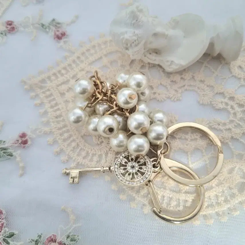 [BUNJANG] Pearl Keyring Ornament / 진주 키링 열쇠 장식품(새상품)