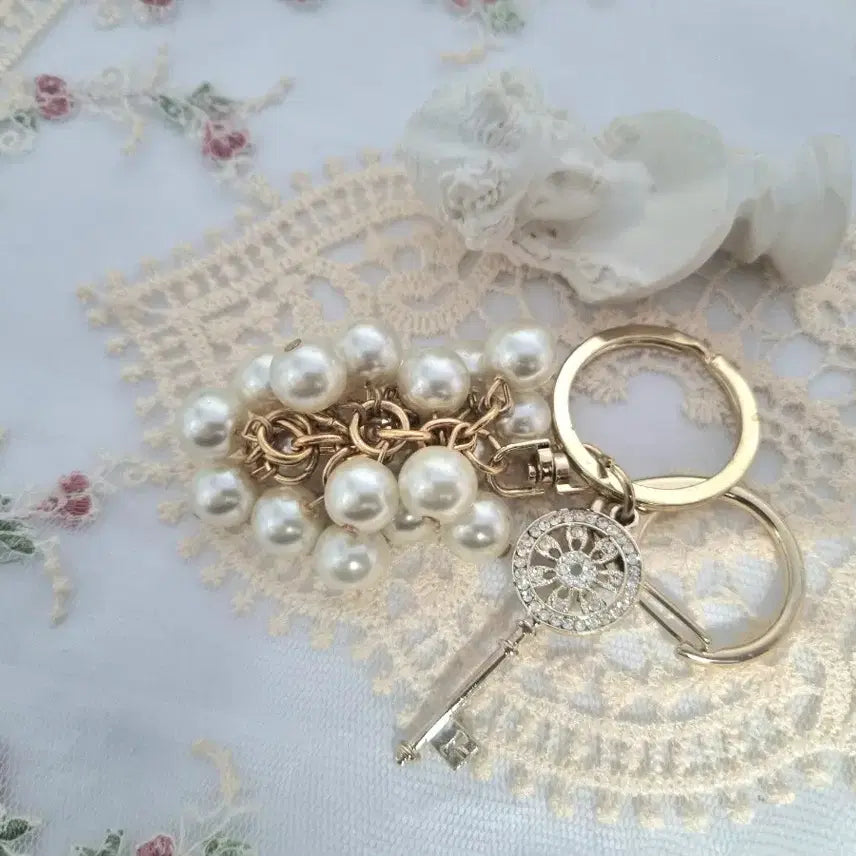 [BUNJANG] Pearl Keyring Ornament / 진주 키링 열쇠 장식품(새상품)