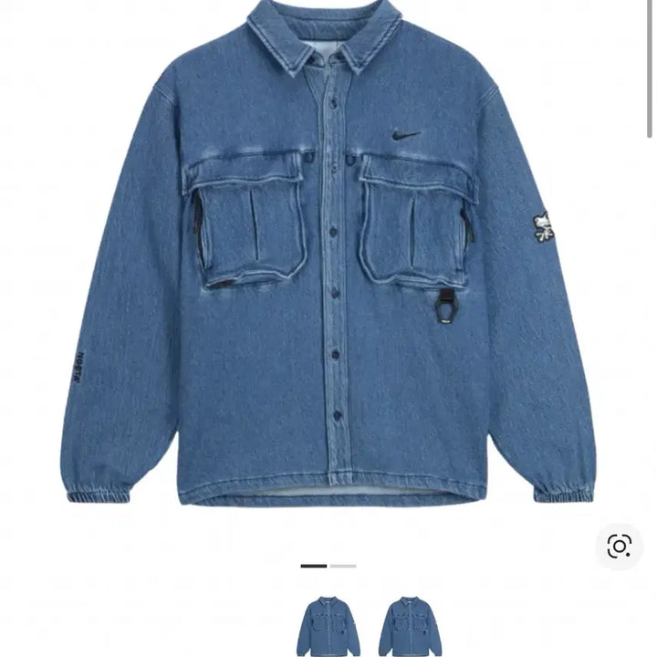 [SOLD OUT] [XL] 나이키 x 드레이크 녹타 오팔 릴리 패드 데님 셔츠 프렌치 블루