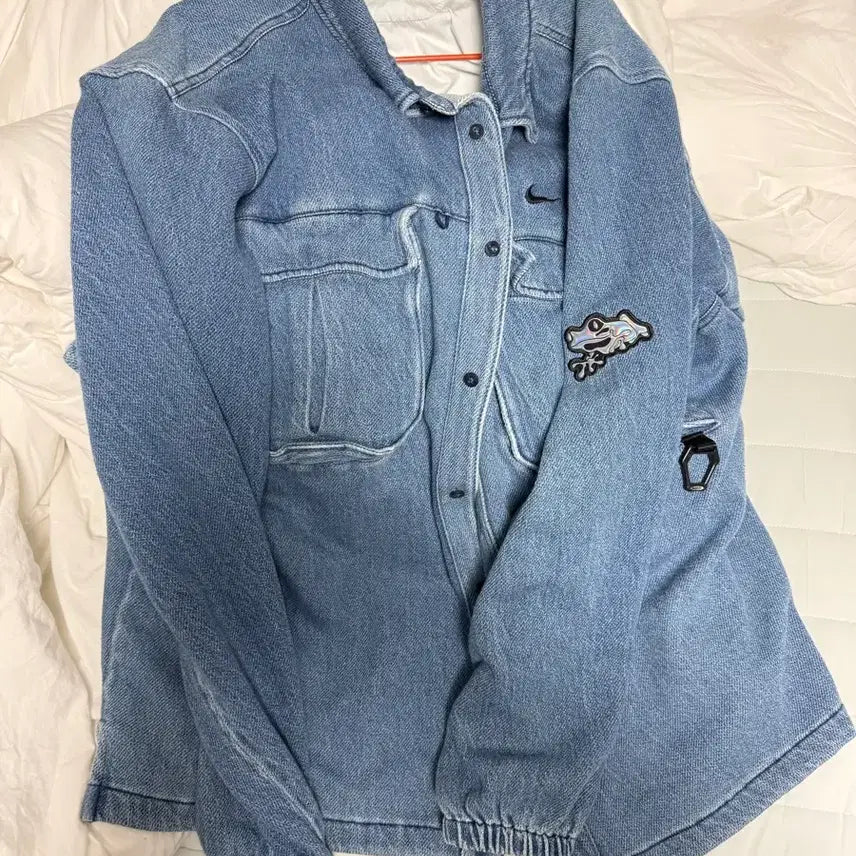 [SOLD OUT] [XL] 나이키 x 드레이크 녹타 오팔 릴리 패드 데님 셔츠 프렌치 블루