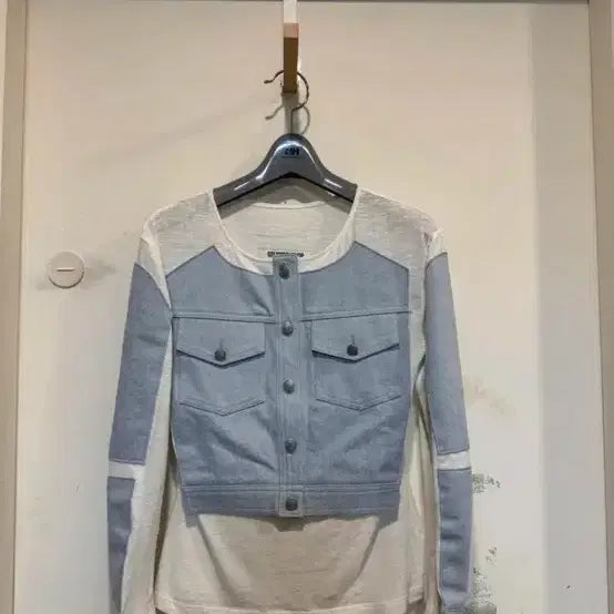 [BUNJANG] ODLYWORKSHOP Denim Hybrid Top / ODLYWORKSHOP 오들리워크샵 데님 하이브리브 탑