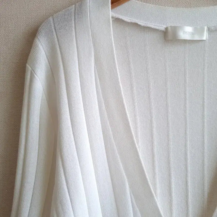 [BUNJANG] System White Knit Cardigan / 한섬 시스템 화이트 니트 가디건 7부