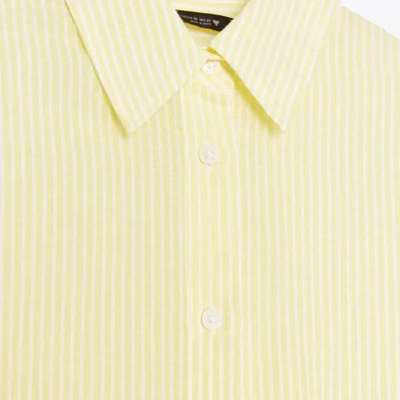 [BUNJANG] ZARA Oversized Cotton Striped Shirt / ZARA 자라 오버사이즈 코튼 스트라이프 셔츠