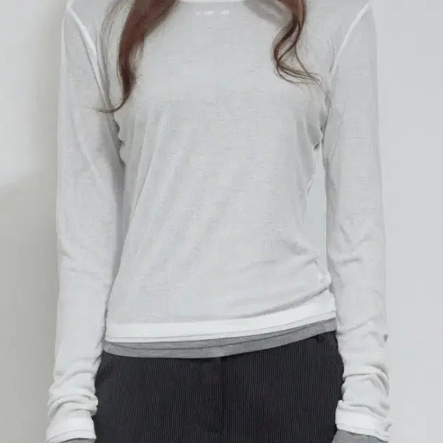 [SOLD OUT] 보헤미안서울 LAYERED ROUND NECK T 아이보리