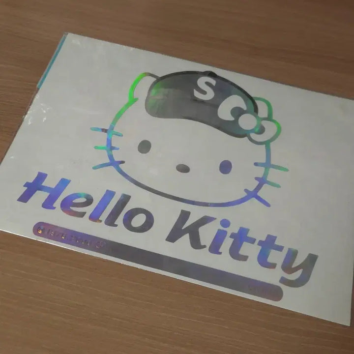[BUNJANG] Vintage Hello Kitty 2000 Hologram Large Sticker / 고전 키티 2000년도 홀로그램 대형스티커 차량 스티커 거울 스티커