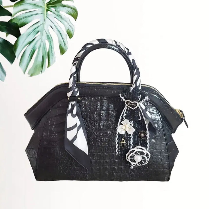 [BUNJANG] Murray Allen Genuine Crocodile Leather Medium Tote Bag / 머레이알렌 악어토드백