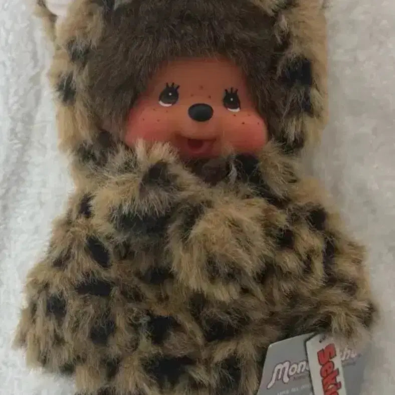 [BUNJANG] Monchhichi Leopard Print Cape Standard S Size / (마지막할인!!) 호피 레오파드 망토 몬치치 새상품