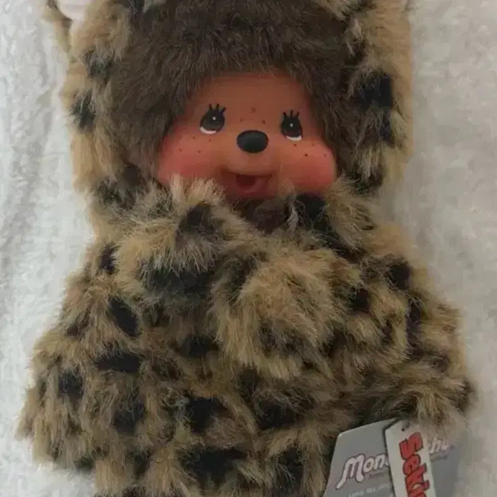 [BUNJANG] Monchhichi Leopard Print Cape Standard S Size / (마지막할인!!) 호피 레오파드 망토 몬치치 새상품