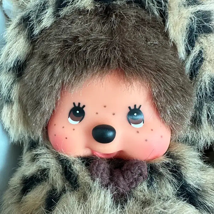 [BUNJANG] Monchhichi Leopard Print Cape Standard S Size / (마지막할인!!) 호피 레오파드 망토 몬치치 새상품