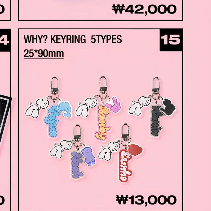 [SOLD OUT] 플레이브 키링 삼왜 WHY 일괄판매(미개봉)