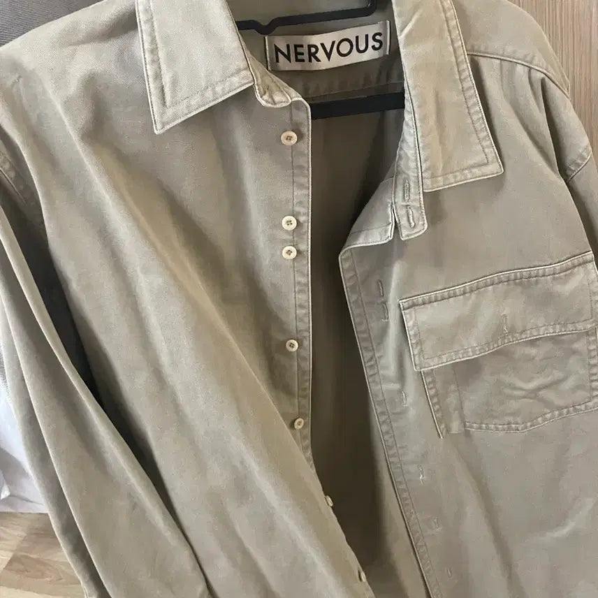 [BUNJANG] Nervous Studio Cotton Work Shirt Size 4 / 너버스스튜디오 워크셔츠 코튼 4사이즈
