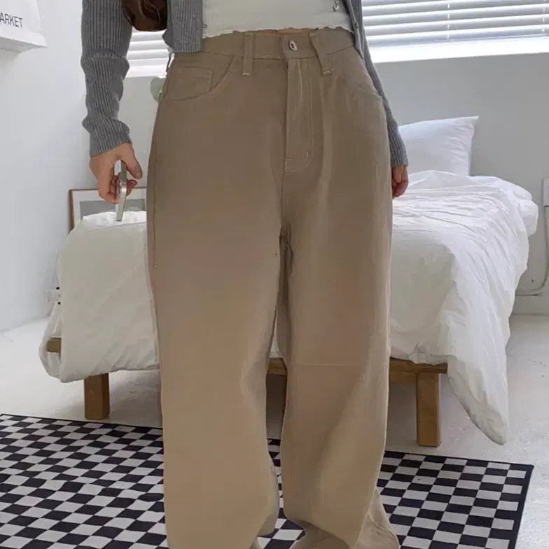 [BUNJANG] is is Basic Cotton Wide Pants / 이즈이즈 베이직 코튼 와이드 팬츠