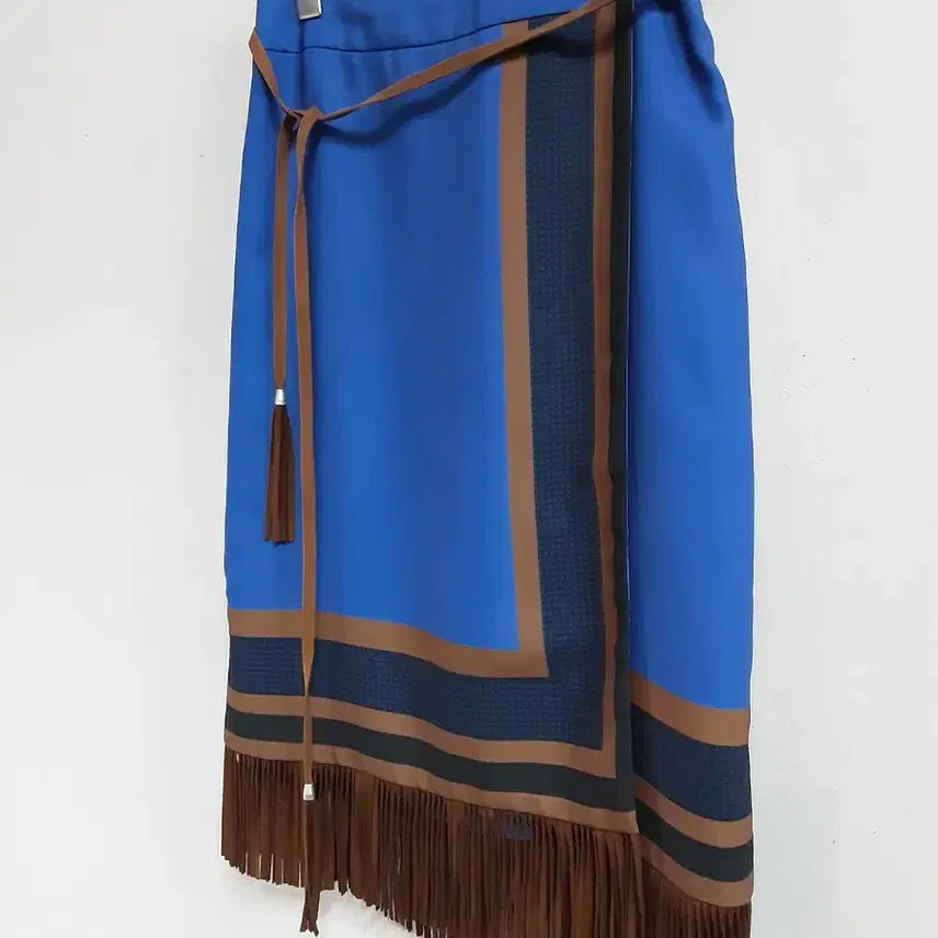 [BUNJANG] It MICHAA Blue Fringe Wrap Skirt / 잇미샤 블루 프린지 랩 스커트 26