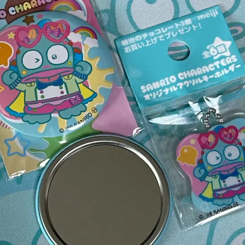 [BUNJANG] Hangyodon Can Mini Mirror + Acrylic Keyring Bundle Set / 한교동 캔  미니 거울+아크릴 키링 세트일괄
