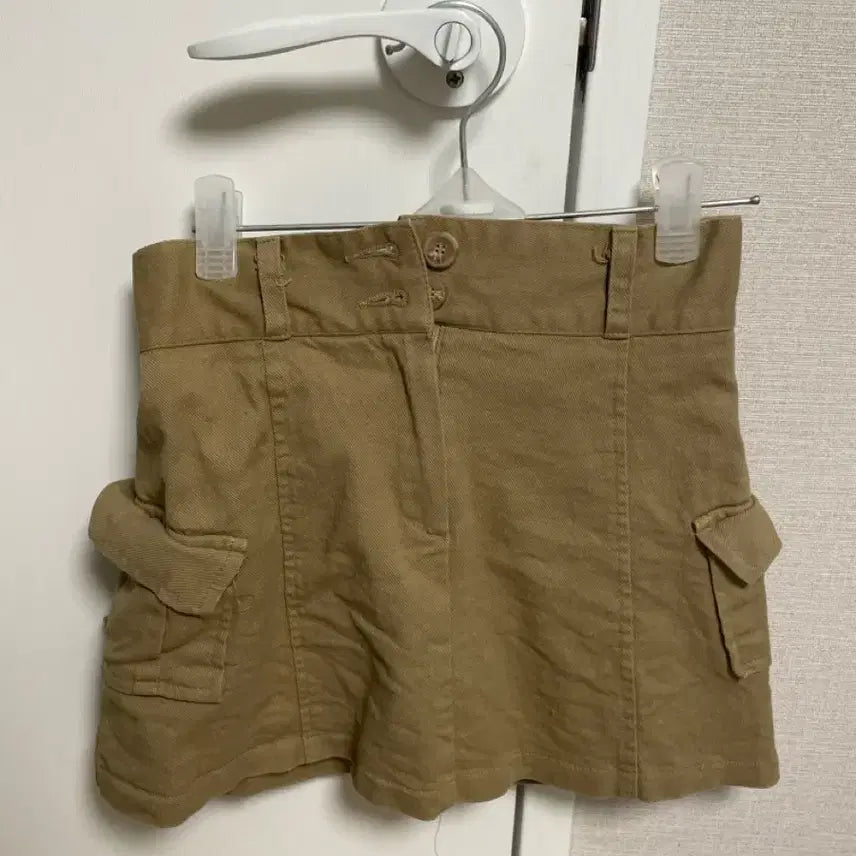[BUNJANG] Khaki Cargo Banding Mini Skirt / 카키색 카고 밴딩 미니스커트