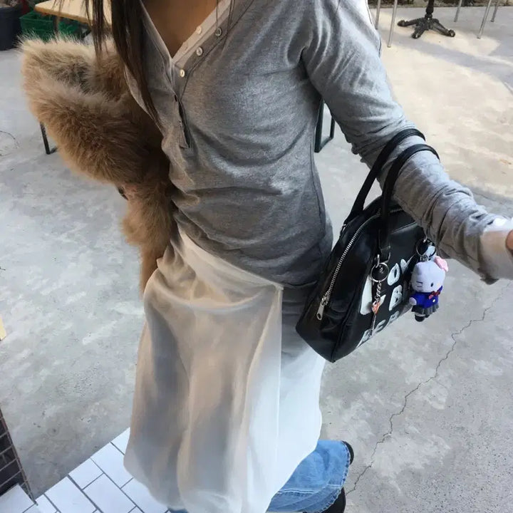 [BUNJANG] NOFF Pure Lab Skirt Ivory / 노프 퓨어 랩 스커트 아이보리