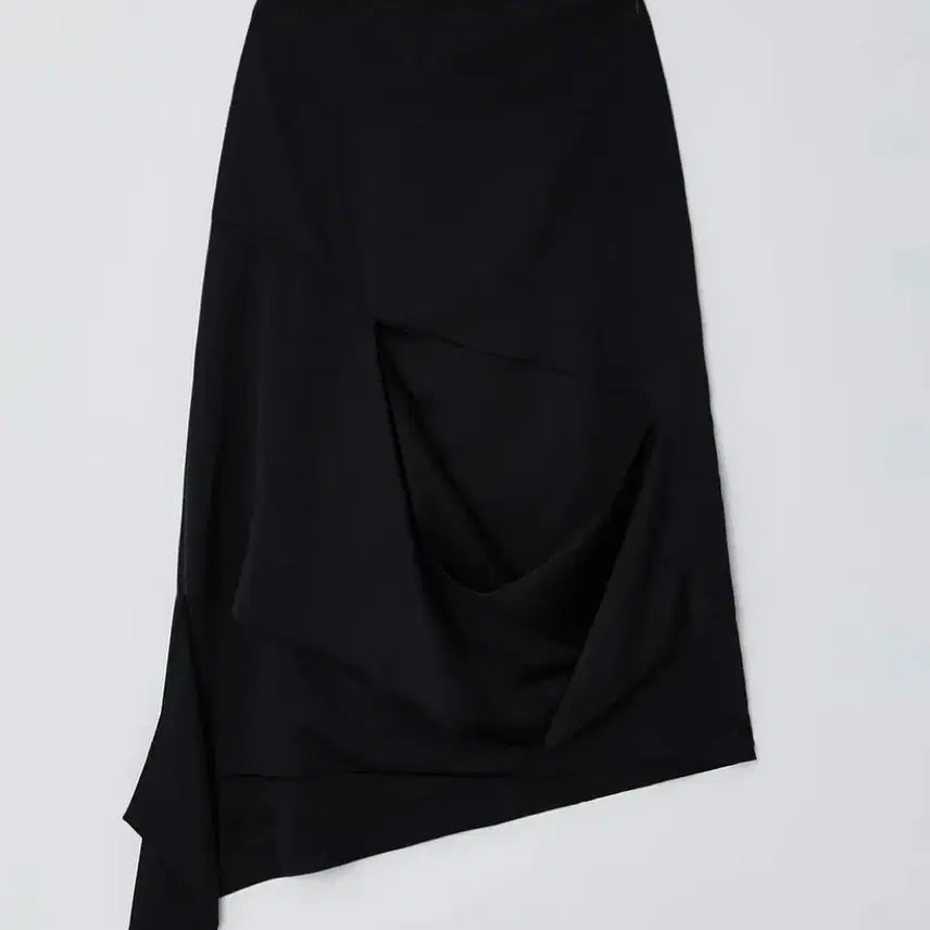 [BUNJANG] Low Classic Drape Layered Skirt - Black / 로우클래식 DRAPE LAYERED SKIRT - BLACK