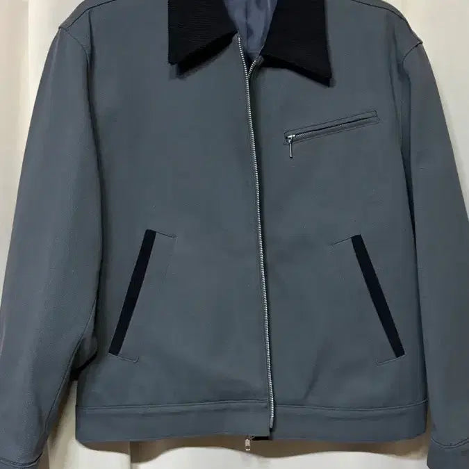 [BUNJANG] Drawfit Contrast Work Trucker Jacket Dark Gray L / 드로우핏 콘트라스트 워크 트러커 자켓 다크그레이 L