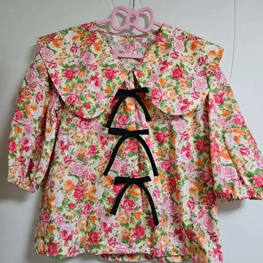 [BUNJANG] Vintage Handmade Floral Blouse / 빈티지 핸드메이드 블라우스