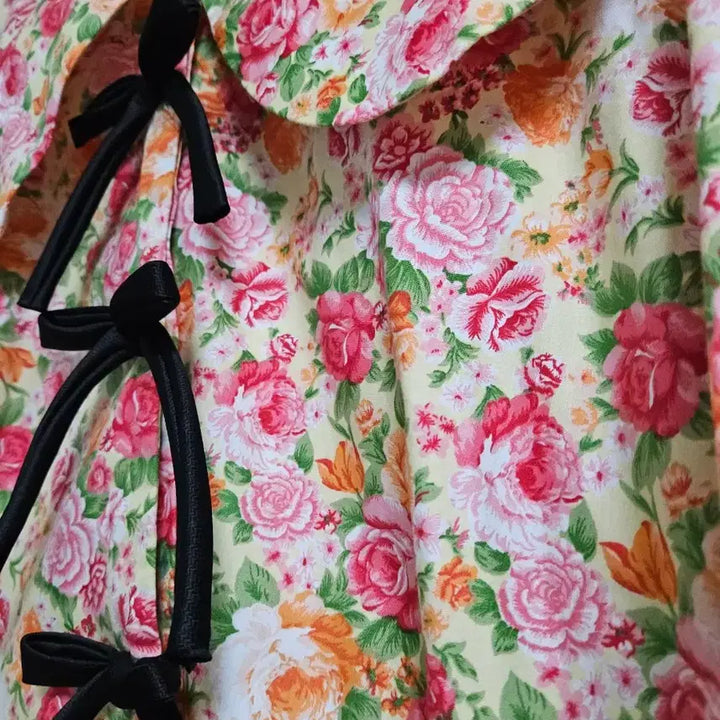 [BUNJANG] Vintage Handmade Floral Blouse / 빈티지 핸드메이드 블라우스