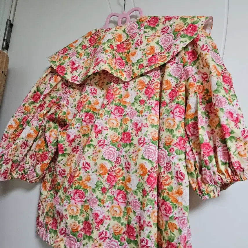 [BUNJANG] Vintage Handmade Floral Blouse / 빈티지 핸드메이드 블라우스