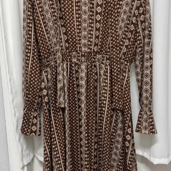 [BUNJANG] Plastic Island Brown Long Dress / 플라스틱아일랜드 브라운 롱원피스