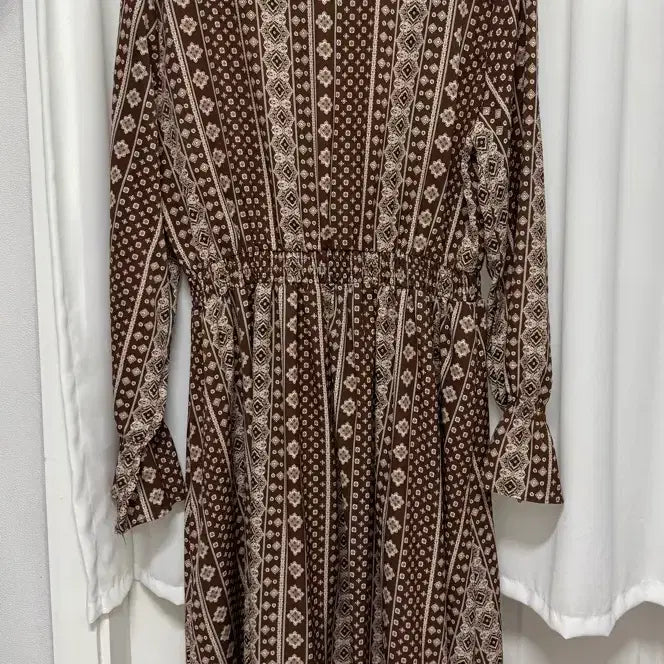 [BUNJANG] Plastic Island Brown Long Dress / 플라스틱아일랜드 브라운 롱원피스