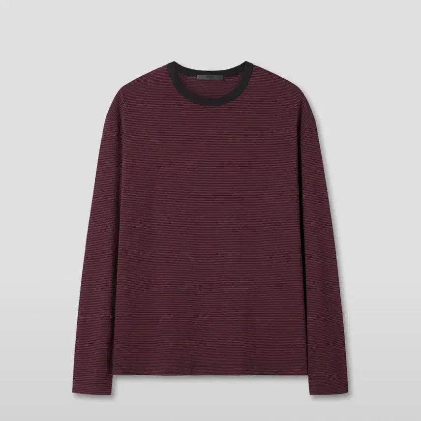 [BUNJANG] Dive In Striped Long Sleeve Burgundy / [2] 다이브인 스트라이프 롱슬리브 버건디