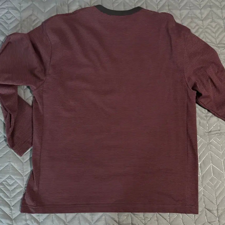 [BUNJANG] Dive In Striped Long Sleeve Burgundy / [2] 다이브인 스트라이프 롱슬리브 버건디
