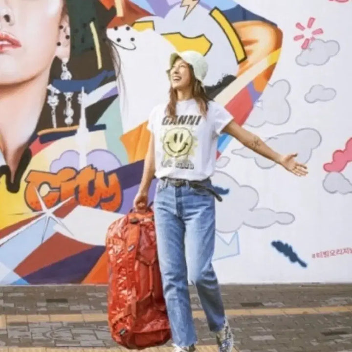 [BUNJANG] GANNI Love Club T-Shirt Bright White Yellow (Yuri Hyori Edition) - Size XS / [XS] 가니 이효리 유리 착용 러브 클럽 티셔츠 브라이트 화이트 옐로우