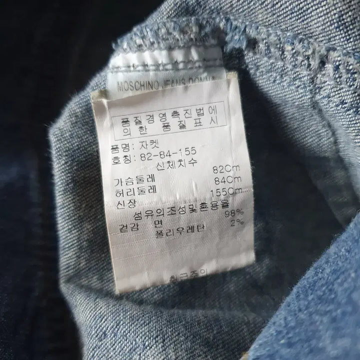 [BUNJANG] Moschino Y2K Patchwork Washed Denim Jacket / 모스키노 Y2K 패치워크 워싱 데님 자켓 청자켓
