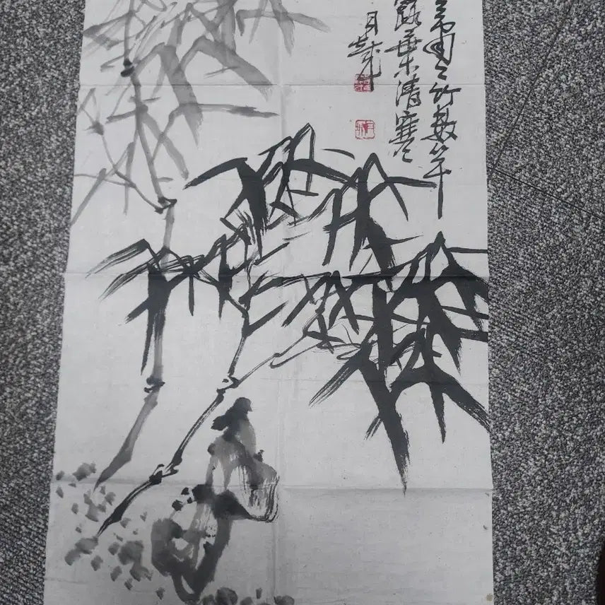 [BUNJANG] Ink Bamboo Painting (Master Daljae Lee) / 동양화 묵죽도 (월성 이달재)