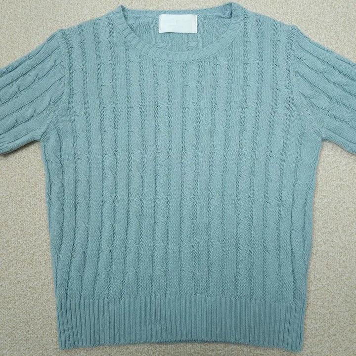 [BUNJANG] JLK Cable Short Sleeve Knit / (F)제이엘프 여성 반팔 니트 케이블 G9W2877