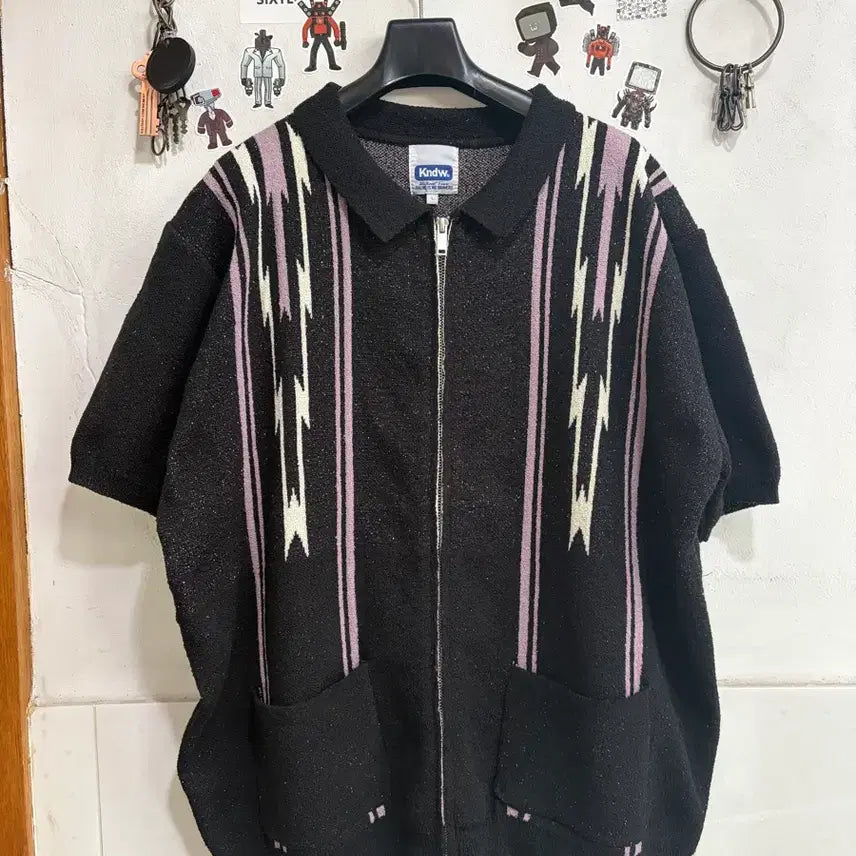 [BUNJANG] Kndw Polyester Zip-Up Knit (L) / 케이엔드 Kndw. 폴리에스터 100% 집업 니트 (L)