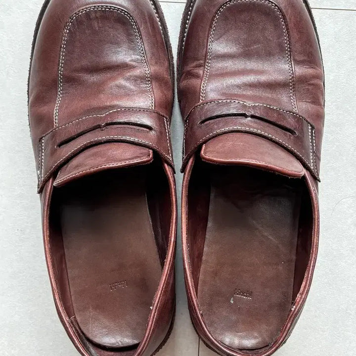[BUNJANG] Kinch OVATE 500(a) Washed Horse Leather Penny Loafers Brown 285 / 킨치 OVATE 500(a) 브라운 285 / 워시드 호스레더 페니로퍼