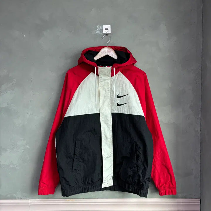 [BUNJANG] Nike Double Swoosh Woven Windbreaker Jacket / 나이키 더블 스우시 우븐 바람막이
