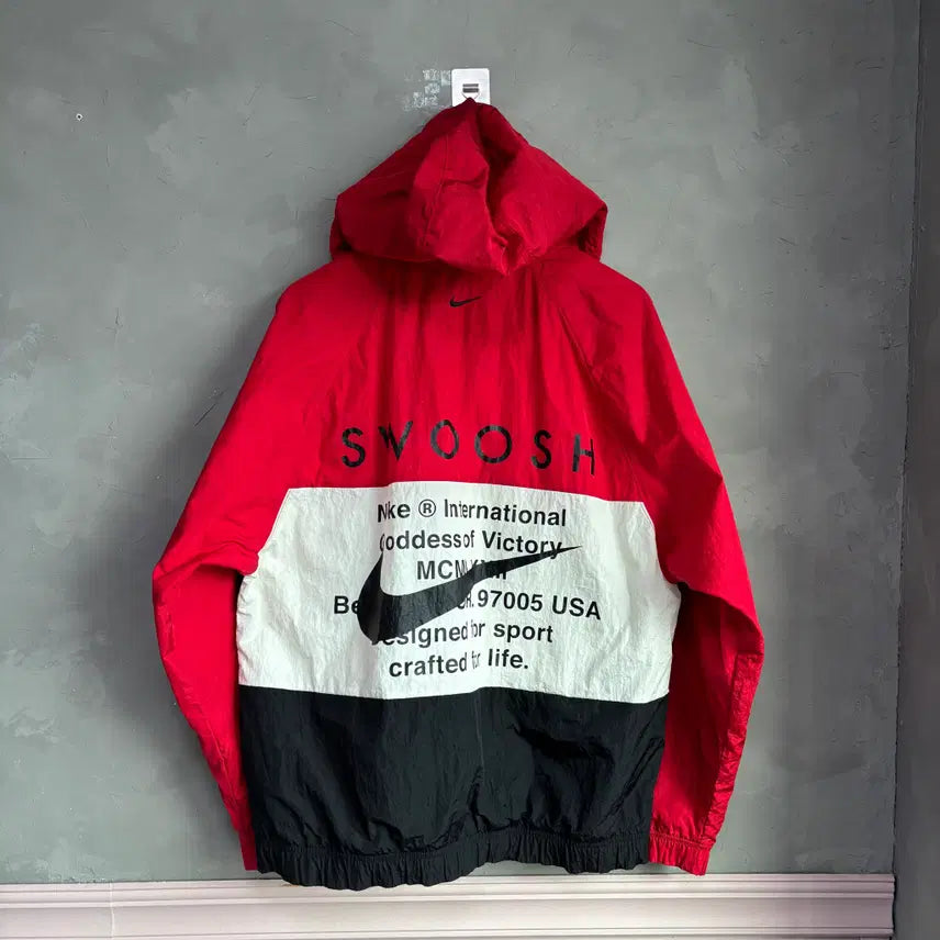 [BUNJANG] Nike Double Swoosh Woven Windbreaker Jacket / 나이키 더블 스우시 우븐 바람막이