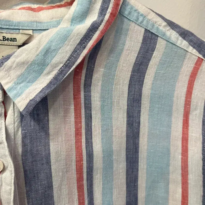 [BUNJANG] L.L.Bean 100% Linen Multi Stripe Shirt XL / [XL] 엘엘빈(L.L.Bean) 100% 린넨 멀티 스트라이프 셔츠