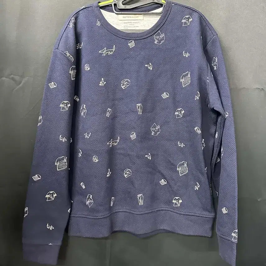 [BUNJANG] Epigram Navy Pattern Sweatshirt / series;epigram 네이비 패턴 맨투맨