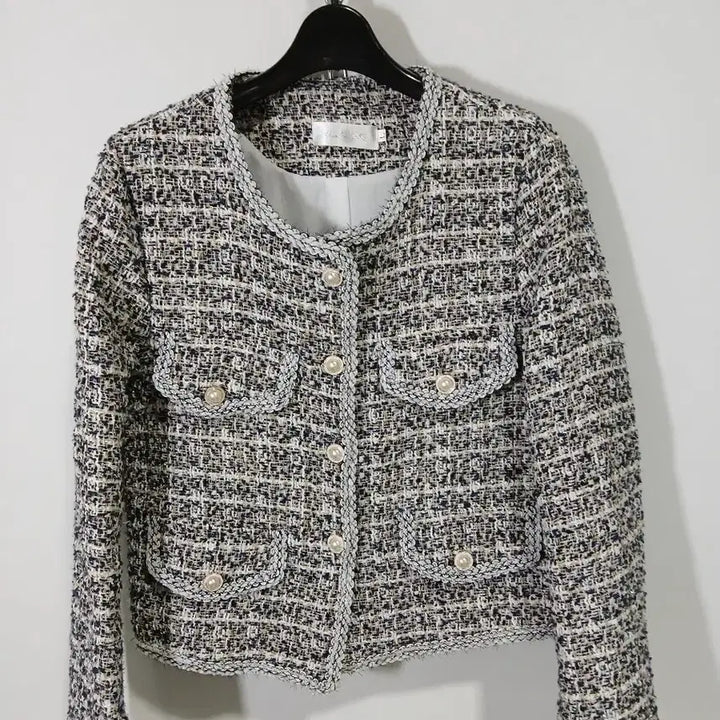 [BUNJANG] Tweed Jacket with Pearl Button / 트위드 자켓 진주 버튼 포인트