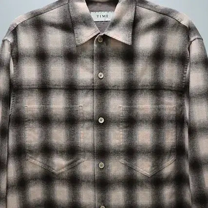 [BUNJANG] TIME Checkered Shirt / TIME 타임 체크 셔츠 도톰~ 25년식 한섬 매장판