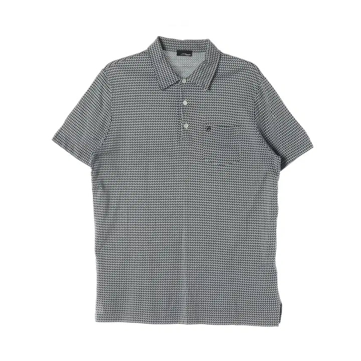 [BUNJANG] Dupont Pattern Short Sleeve Polo Shirt / 듀퐁 패턴 반팔 티셔츠 카라티 폴로 셔츠
