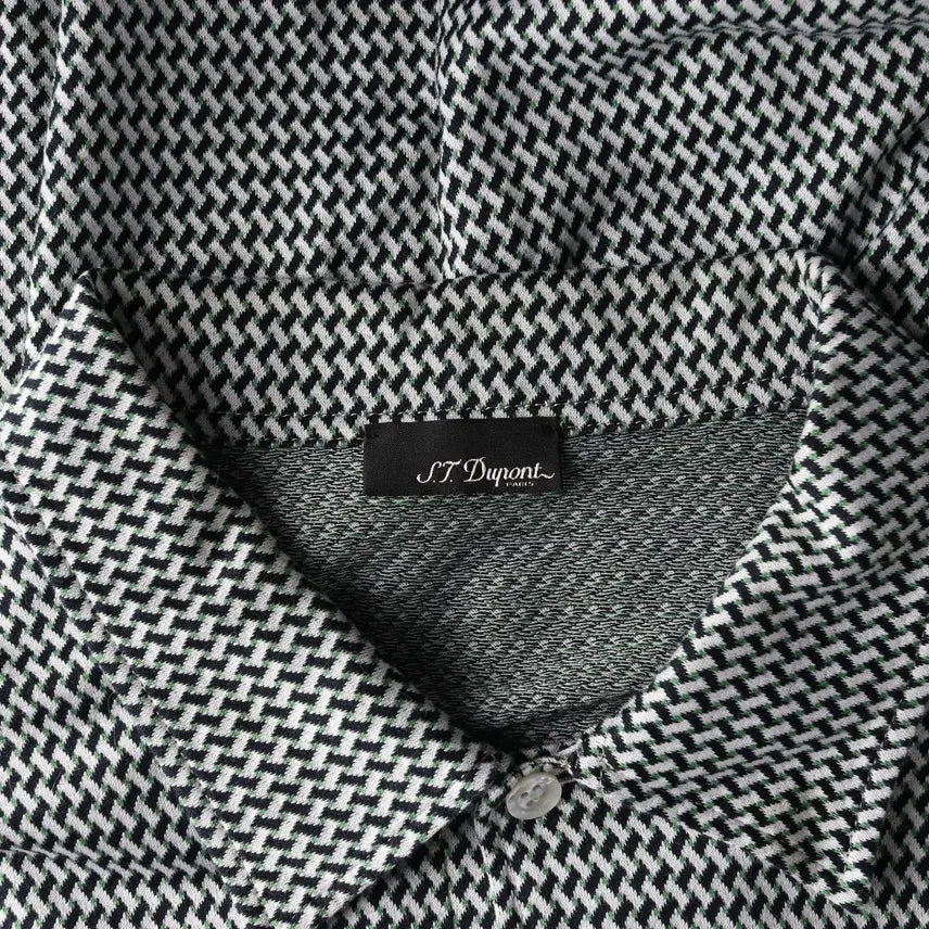 [BUNJANG] Dupont Pattern Short Sleeve Polo Shirt / 듀퐁 패턴 반팔 티셔츠 카라티 폴로 셔츠