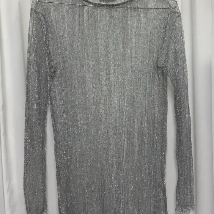 [BUNJANG] Zara Silver See-through Long Sleeve Top / Zara 자라 실버 시스루 긴팔티